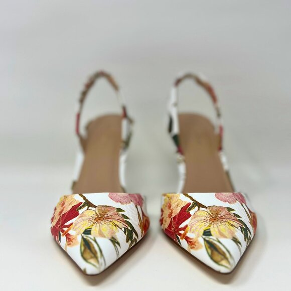 Marc Fisher Floral Print Hadya Slingback Pump Size 7 - Picture 6 of 16